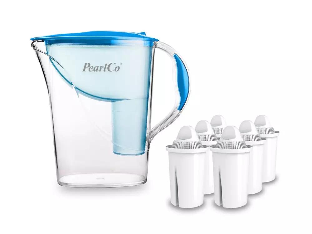 Pearlco Wasserfilter Standard Blau Inkl. 6 Universal Filterkartuschen