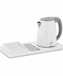 Royal-catering Wasserkocher - Kaffee- Und Teestation -1,2 L - 1800 W - Weiß - Royal_catering