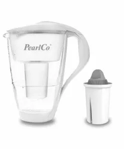 Pearlco Glas-Wasserfilter Weiß Inkl. 1 Protect+ Filterkartusche