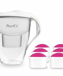 Pearlco Wasserfilter Astra Weiß Inkl. 6 AquaMag Filterkartuschen