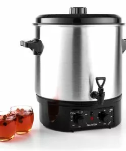 Klarstein Biggie Einkochautomat Edelstahl 27 Liter 2000W Timer Silber