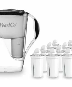 Pearlco Wasserfilter Fashion Anthrazit Inkl. 12 Universal Filterkartuschen