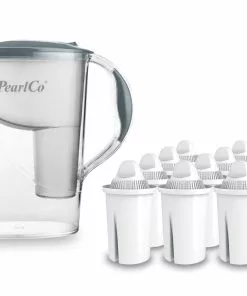 Pearlco Wasserfilter Standard Grau Inkl. 12 Universal Filterkartuschen