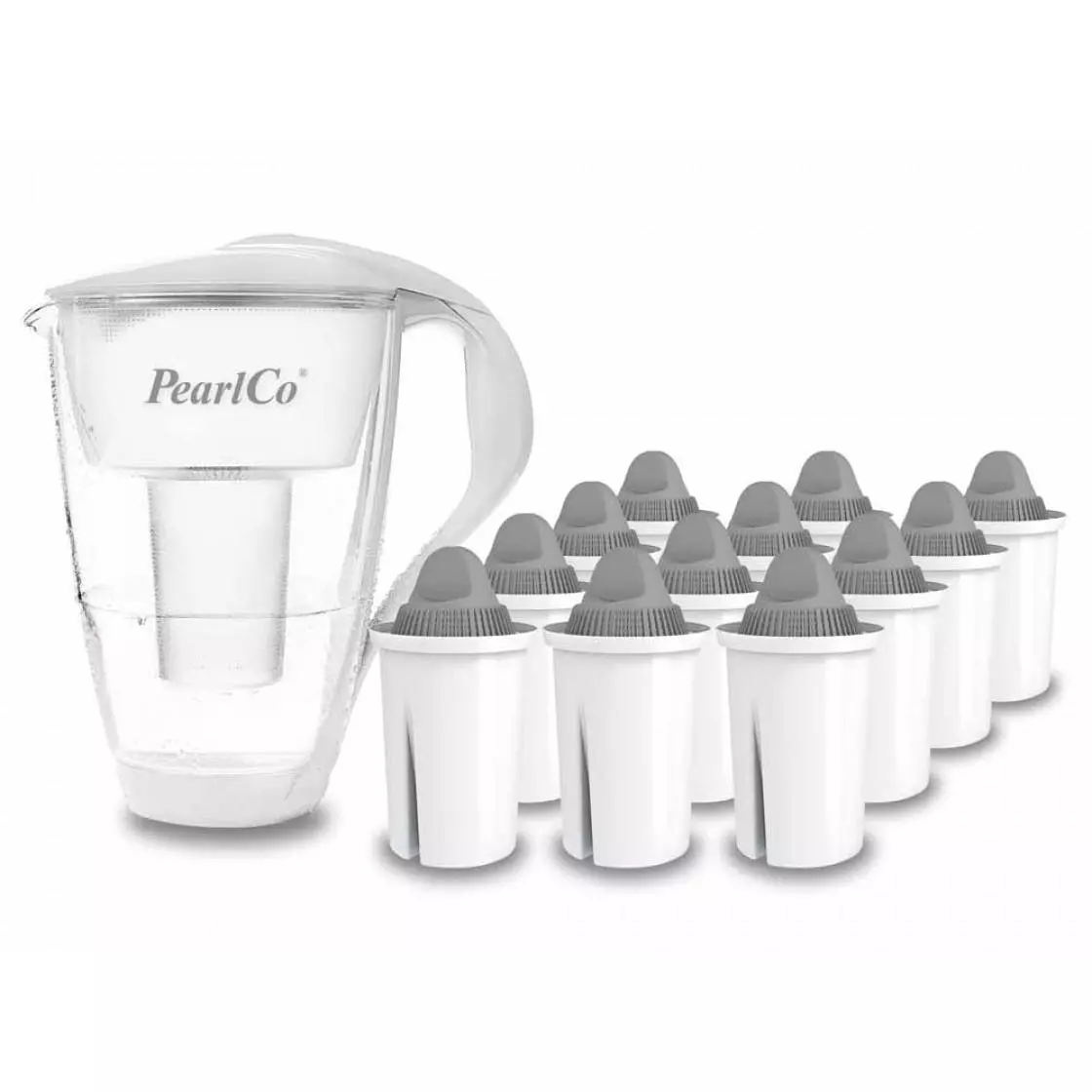 Pearlco Glas-Wasserfilter Anthrazit Inkl. 12 Protect+ Filterkartuschen - Image 5