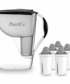 Pearlco Wasserfilter Fashion Anthrazit Inkl. 6 Protect+ Filterkartuschen