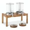 Royal-catering Royal Catering Saftspender - 2 X 7 L - Kühlsystem - Helles Holzgestell