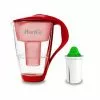 Pearlco Glas-Wasserfilter Rot Inkl. 1 Alkaline Filterkartusche