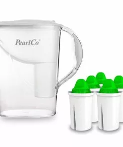 Pearlco Wasserfilter Standard Weiß Inkl. 6 Alkaline Filterkartuschen