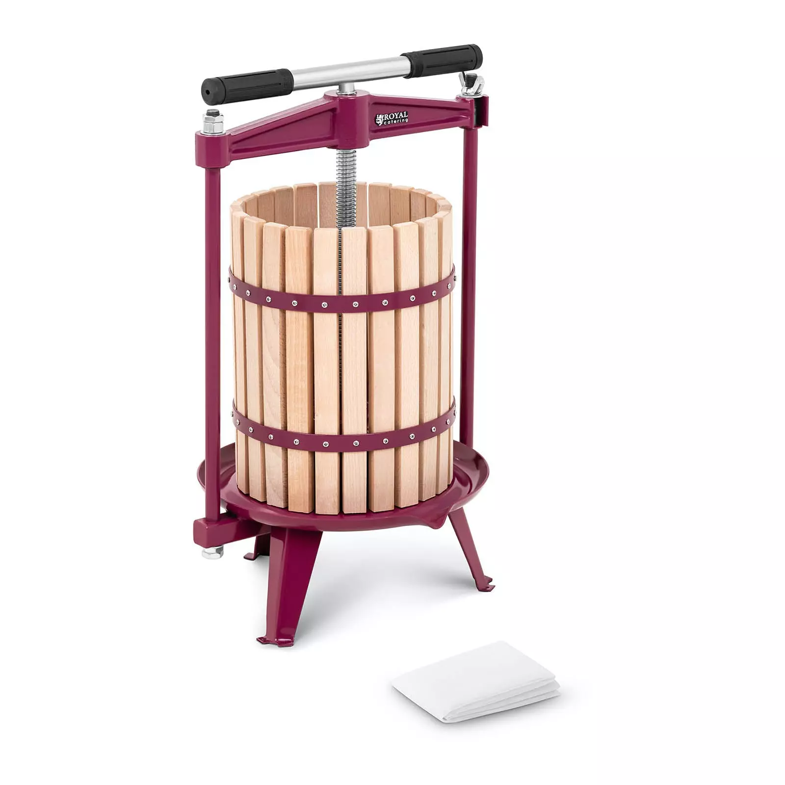 Royal-catering Royal Catering Obstpresse - Manuell - Holz - 18 L - Inkl. 1 Presstücher