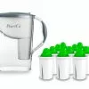 Pearlco Wasserfilter Standard Grau Inkl. 12 Alkaline Filterkartuschen