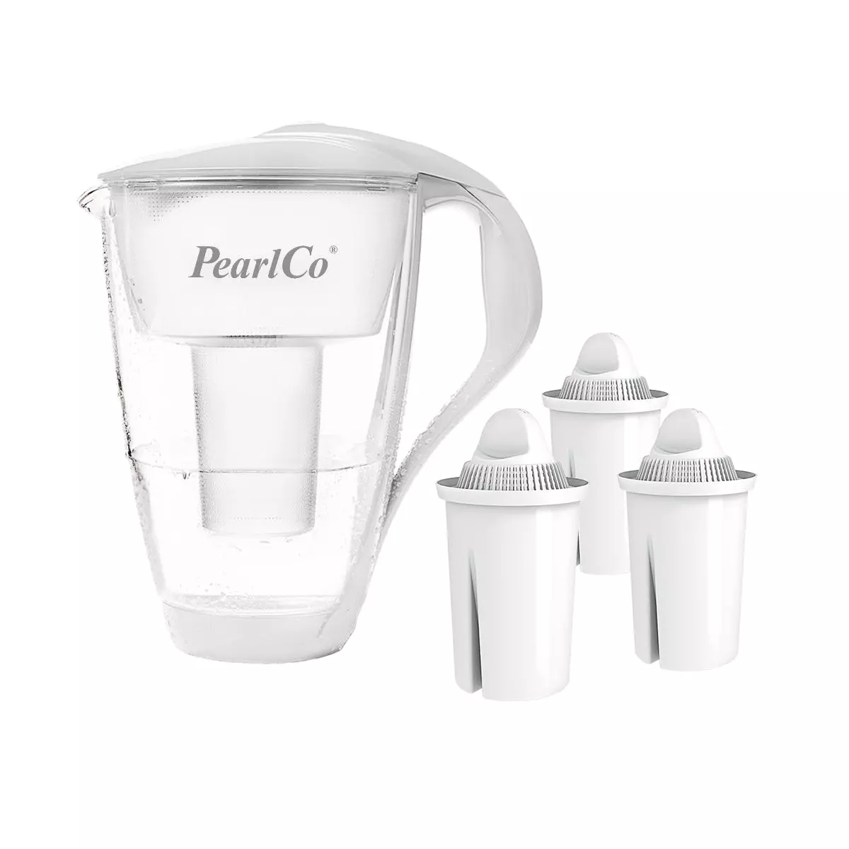 Pearlco Glas-Wasserfilter Anthrazit Inkl. 12 Universal Filterkartuschen - Image 6