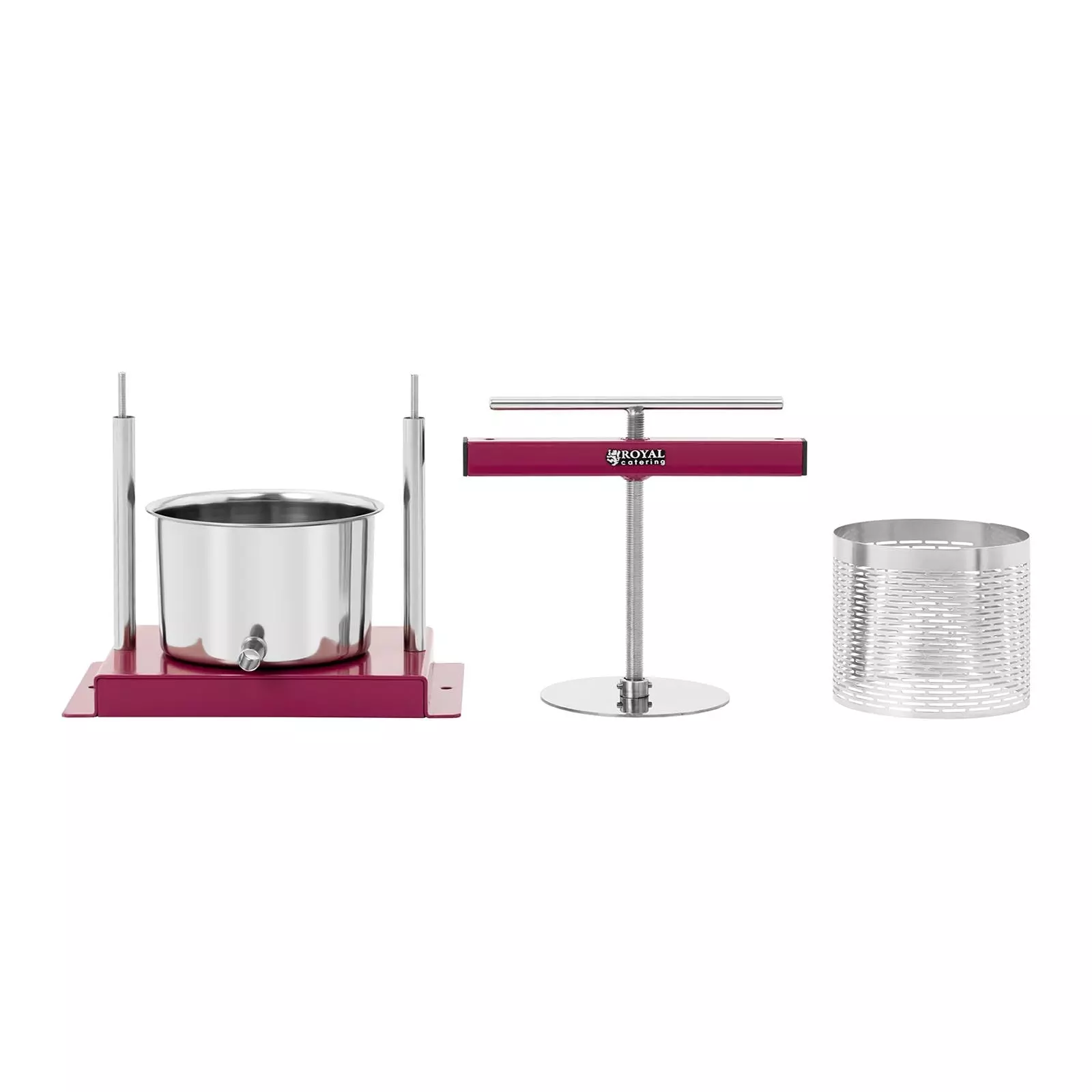 Royal-catering Royal Catering Obstpresse - Edelstahl - 3 L - Inkl. Auffangtopf Mit Auslaufrohr - Image 7