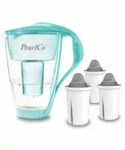 Pearlco Glas-Wasserfilter Mint Inkl. 3 Protect+ Filterkartuschen