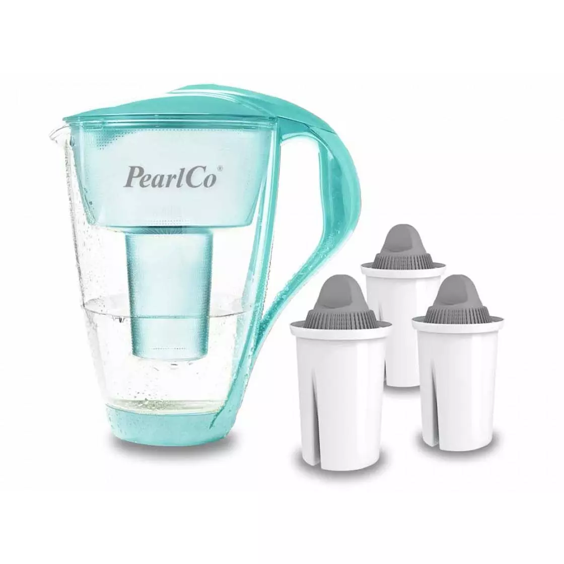 Pearlco Glas-Wasserfilter Mint Inkl. 6 Protect+ Filterkartuschen - Image 2