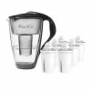 Pearlco Glas-Wasserfilter Anthrazit Inkl. 6 Universal Filterkartuschen