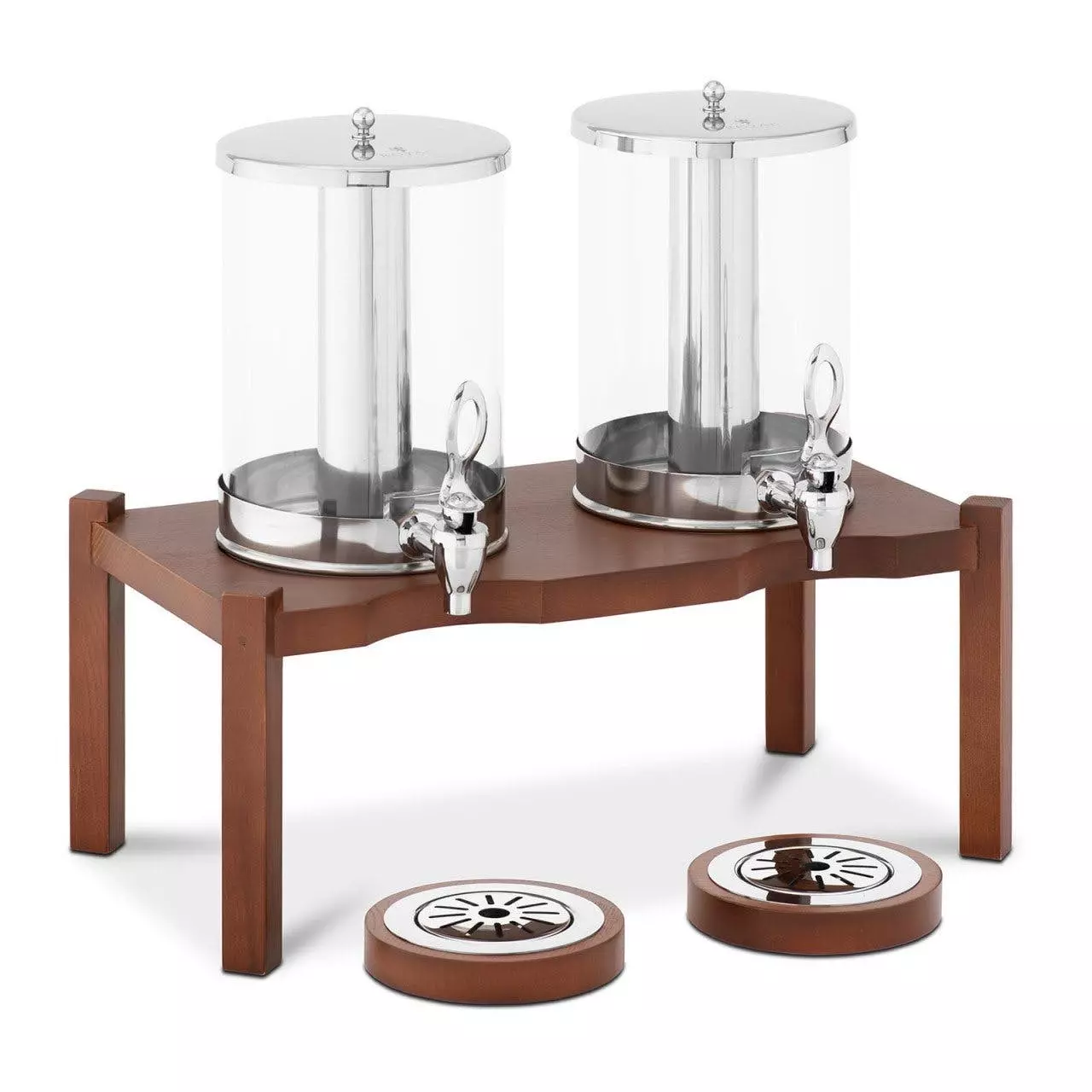 Royal-catering Royal Catering Saftspender - 2 X 7 L - Kühlsystem - Helles Holzgestell - Image 4