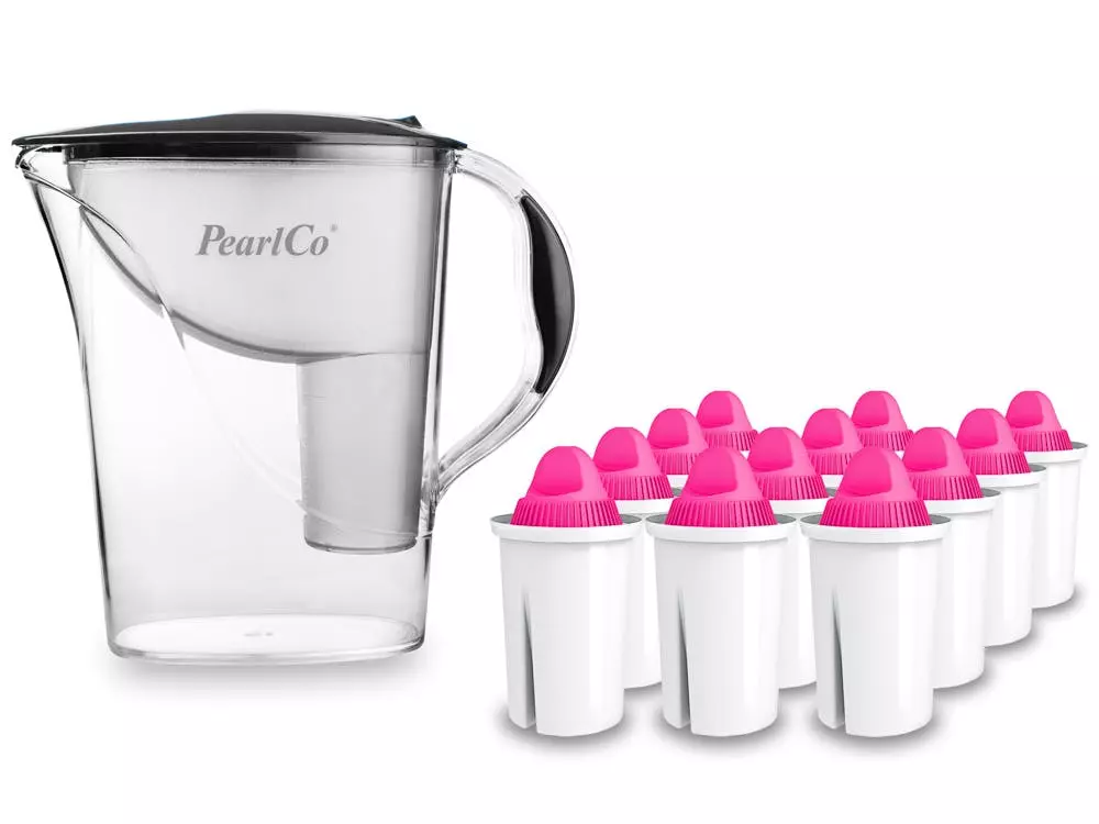 Pearlco Wasserfilter Standard Anthrazit Inkl. 12 AquaMag Filterkartuschen