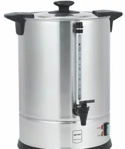 Metro-professional METRO Professional Perkolator Rundfilter Kaffeemaschine GCM4011, Edelstahl, 10.5 L, 70 Tassen, 1650 W, Wasserstandsanzeige, Silber