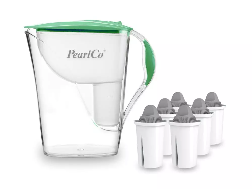 Pearlco Glas-Wasserfilter Mint Inkl. 6 Protect+ Filterkartuschen - Image 5