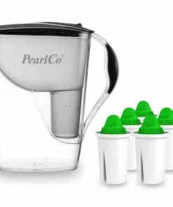 Pearlco Wasserfilter Fashion Anthrazit Inkl. 6 Alkaline Filterkartuschen