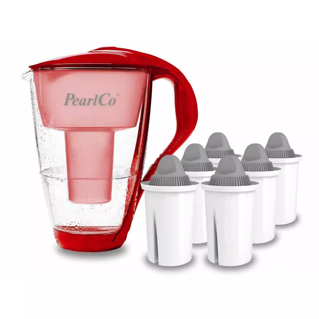 Pearlco Glas-Wasserfilter Rot Inkl. 1 Protect+ Filterkartusche - Image 2