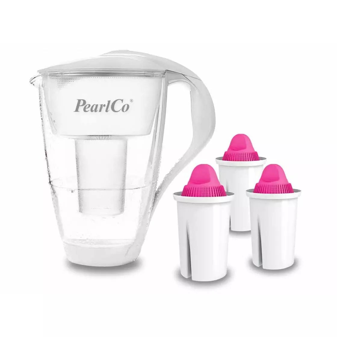 Pearlco Glas-Wasserfilter Weiß Ersatzkanne - Image 6