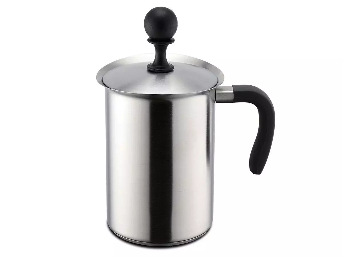 Null Edelstahl Milchaufschäumer Aufschäumbecher Milchkanne Induktionsgeeignet 1000ml