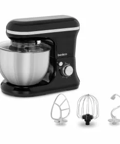 Null Bredeco Küchenmaschine 1.200 W - 5 L - Planetarisches Rührsystem - Schwarz