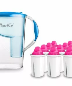 Pearlco Wasserfilter Standard Blau Inkl. 12 AquaMag Filterkartuschen