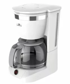 Null LENTZ Kaffeemaschine 10-Tassen Kaffeeautomat Mit Permanentfilter Inkl. Messlöffel (weiß)