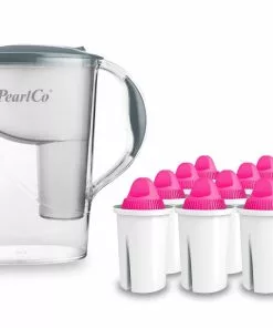 Pearlco Wasserfilter Standard Grau Inkl. 12 AquaMag Filterkartuschen