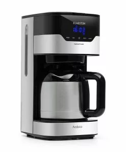 Klarstein Kaffeemaschine Arabica 800W EasyTouch Control Silber/schwarz Silber/schwarz