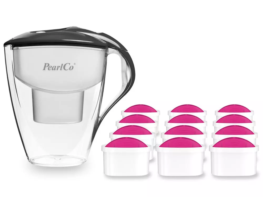 Pearlco Glas-Wasserfilter Anthrazit Inkl. 1 AquaMag Filterkartusche - Image 7