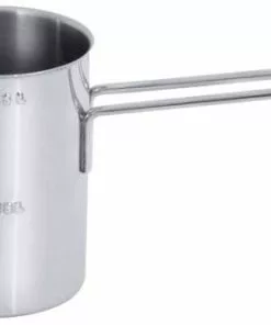 2x Contacto Milchaufschäumer, Edelstahl, Durchmesser: 10 Cm, Höhe: 15 Cm, Stiellänge: 12,5 Cm, Volumen: 1 L