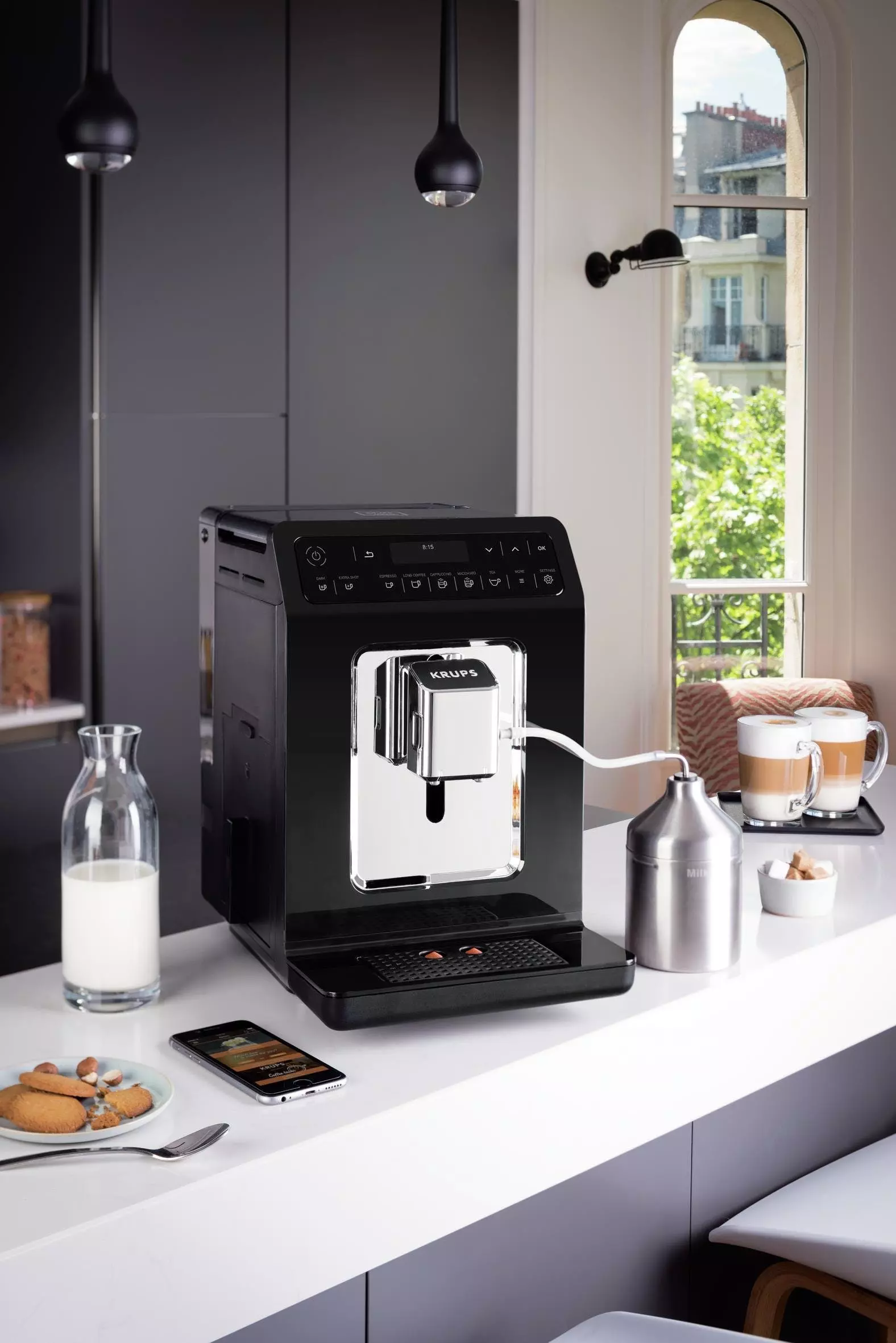 Null Krups EA8908 Evidence Kaffeevollautomat, OLED-Display Barista Quattro Force 1 Stück - Image 7
