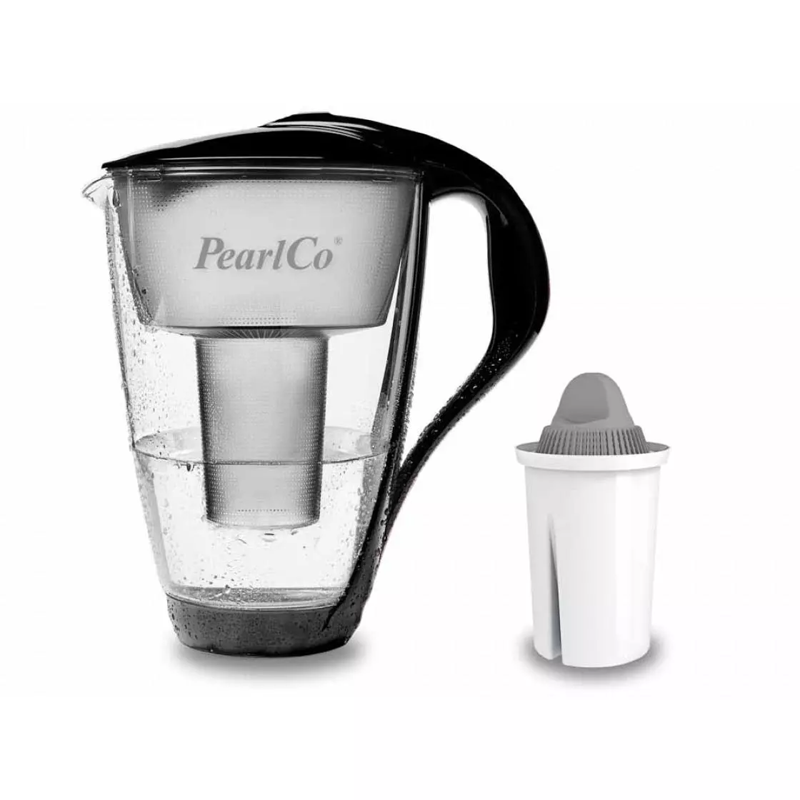 Pearlco Glas-Wasserfilter Schwarz Inkl. 1 Universal Filterkartusche - Image 6