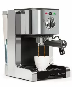 Klarstein Passionata 20 Espressomaschine 20 Bar Capuccino Milchschaum Silber
