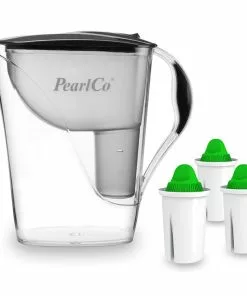 Pearlco Wasserfilter Fashion Anthrazit Inkl. 3 Alkaline Filterkartuschen