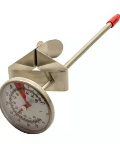 Airbrush-city Thermometer Mit Clip Und 125 Mm Edelstahl-Sonde Für Milchschaum, Espresso Und Kaffee