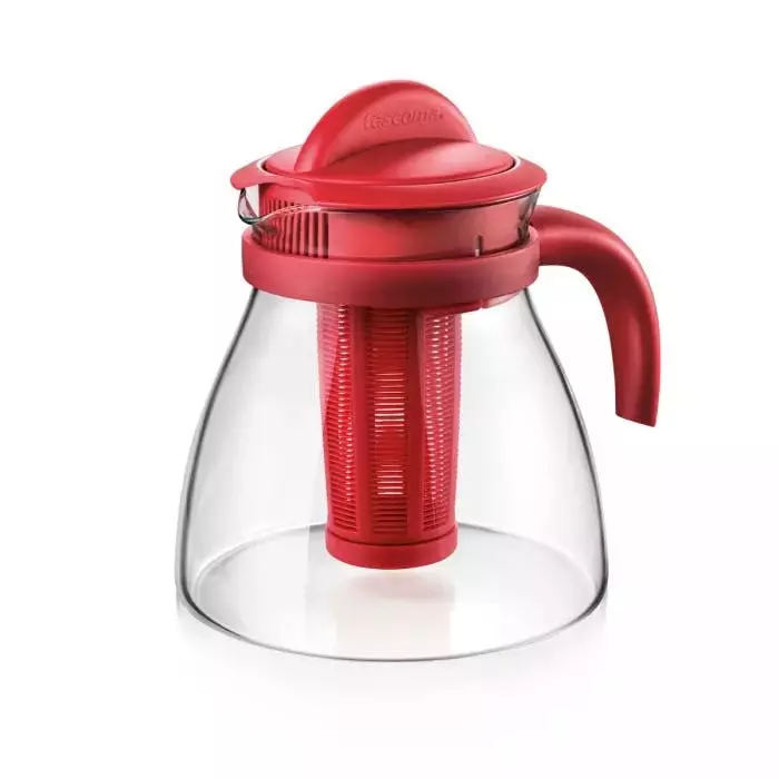 Null Tescoma Teekanne Glas Mit Teesieb Rot Kaffeekanne Teebereiter Teekessel 1,5 L