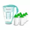 Pearlco Glas-Wasserfilter Mint Inkl. 6 Alkaline Filterkartuschen