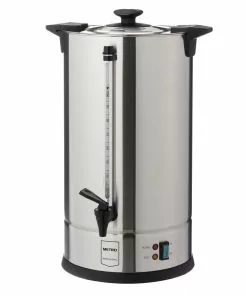 Metro-professional METRO Professional Perkolator Rundfilter Kaffeemaschine GCM4015, Edelstahl, 15 L, 100 Tassen, 1650 W, Wasserstandsanzeige, Silber