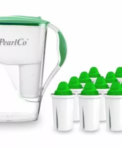 Pearlco Wasserfilter Fashion Mint Inkl. 12 Alkaline Filterkartuschen