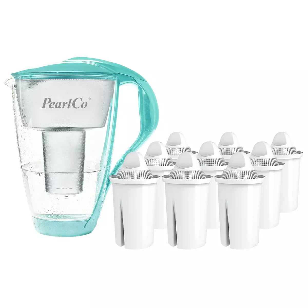 Pearlco Glas-Wasserfilter Schwarz Inkl. 1 Universal Filterkartusche - Image 7