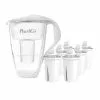 Pearlco Glas-Wasserfilter Weiß Inkl. 6 Universal Filterkartuschen