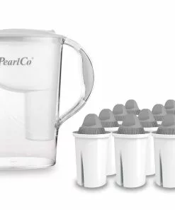 Pearlco Wasserfilter Standard Weiß Inkl. 12 Protect+ Filterkartuschen