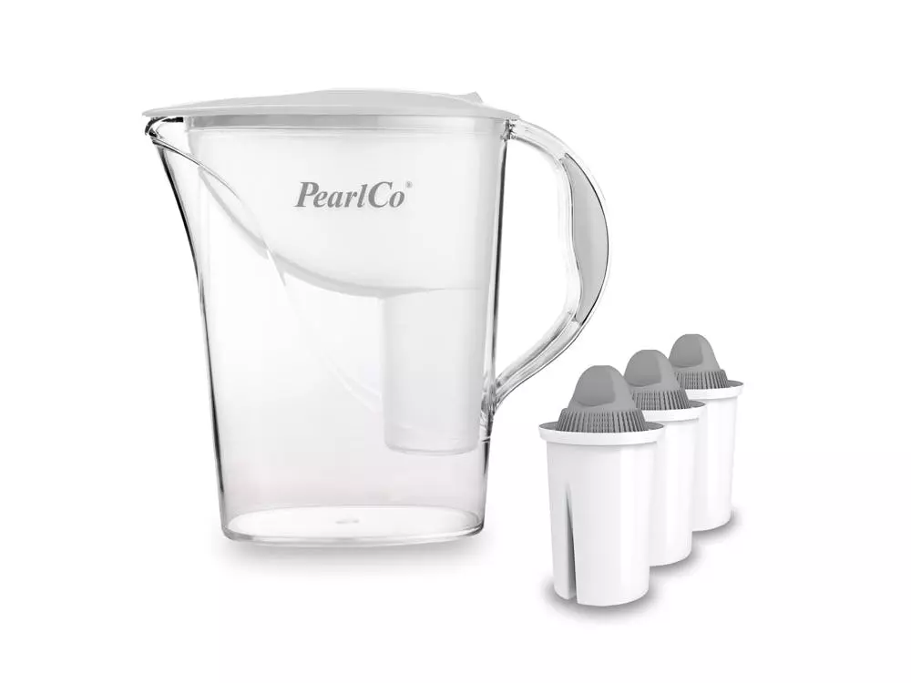 Pearlco Wasserfilter Standard Weiß Inkl. 3 Protect+ Filterkartuschen