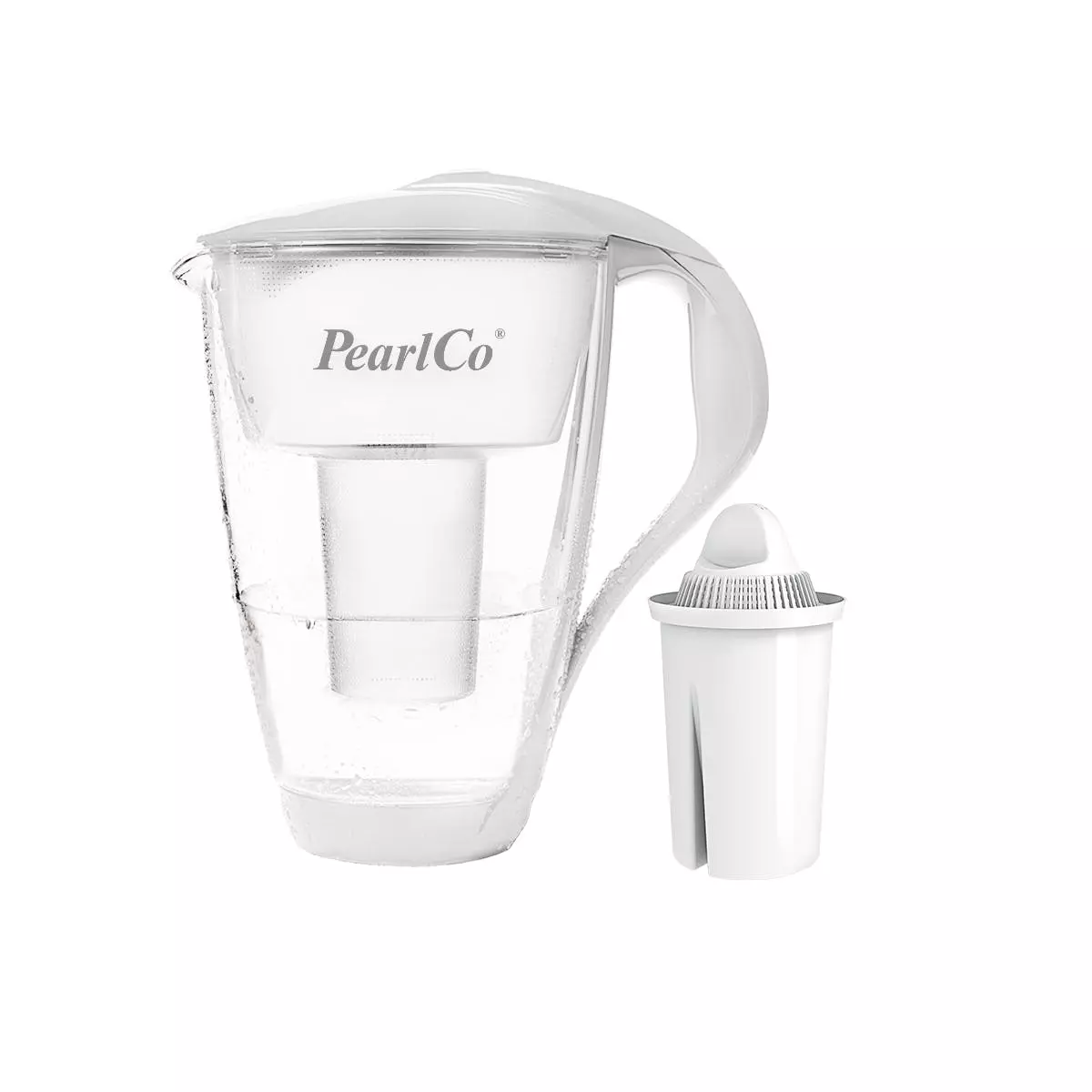 Pearlco Glas-Wasserfilter Schwarz Inkl. 1 Universal Filterkartusche - Image 3