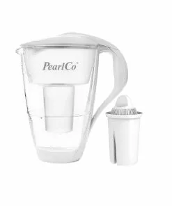 Pearlco Glas-Wasserfilter Weiß Inkl. 1 Universal Filterkartusche