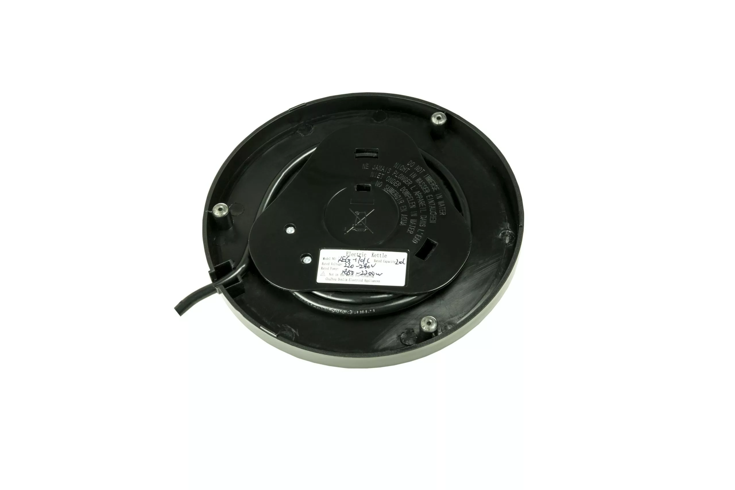 Exquisit Glas-Wasserkocher WK 3501 Swg, Innenbeleuchtung, 2 Liter, 2200 Watt, Edelstahlverzierung, Schwarz - Image 6